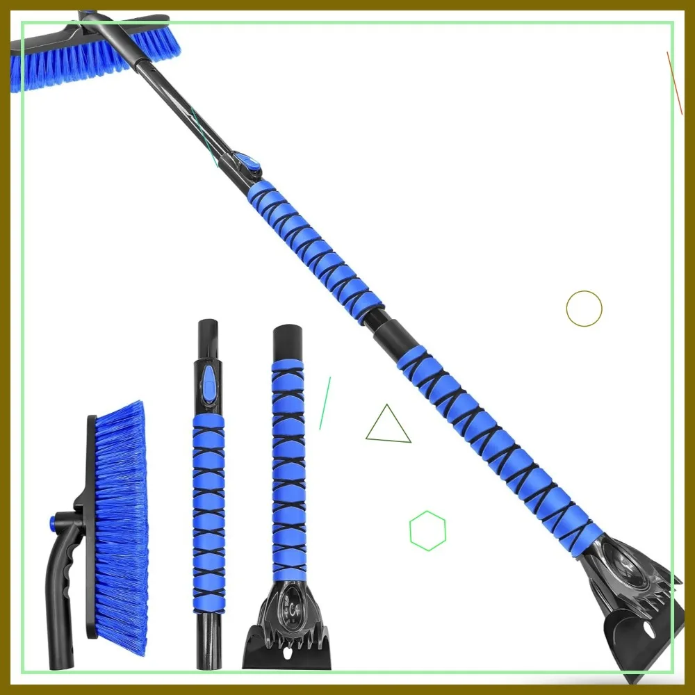 51 Inch Extendable Snow Brush with Ice Scraper and Foam Grip for Trucks, SUVs, Jeeps, RVs - Blue
51 Inch Extendable Snow Brush with Ice Scraper and Foam Grip for Trucks, SUVs, Jeeps, RVs - Blue