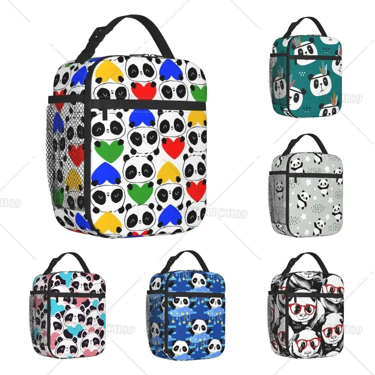 Colorful Heart Panda Lunch Bag Men Women Boys Girls Lunch Bags Reusable Insulated Thermal Lunch Box Portable Cooler Tote Bag
Colorful Heart Panda Lunch Bag Men Women Boys Girls Lunch Bags Reusable Insulated Thermal Lunch Box Portable Cooler Tote Bag