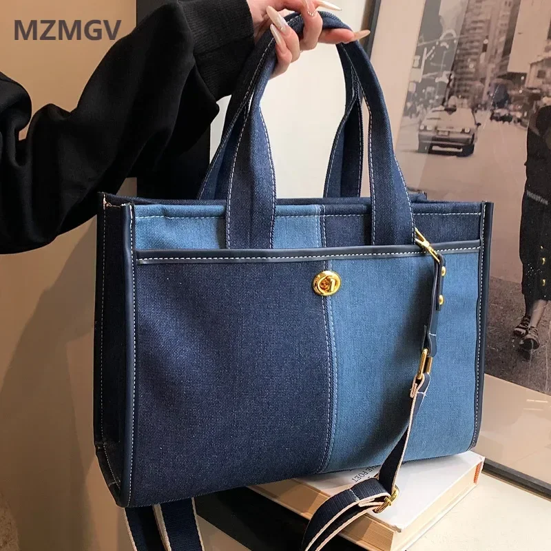 2025 New Women's Denim Handbag with Fashionable Color-blocking Design, Versatile Tote Bag for Shoulder and Crossbody Wear
2025 New Women's Denim Handbag with Fashionable Color-blocking Design, Versatile Tote Bag for Shoulder and Crossbody Wear