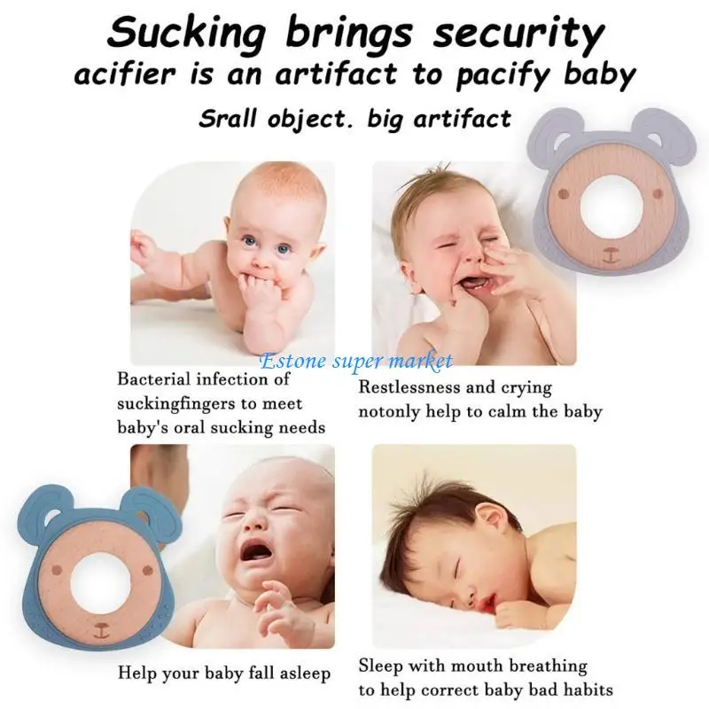 090B Baby Silicone Teether Beads Cartoon Animal Bear for Head Wooden Ring Rattle Nursing Teething Chewing Toy Molar Soother 
090B Baby Silicone Teether Beads Cartoon Animal Bear for Head Wooden Ring Rattle Nursing Teething Chewing Toy Molar Soother