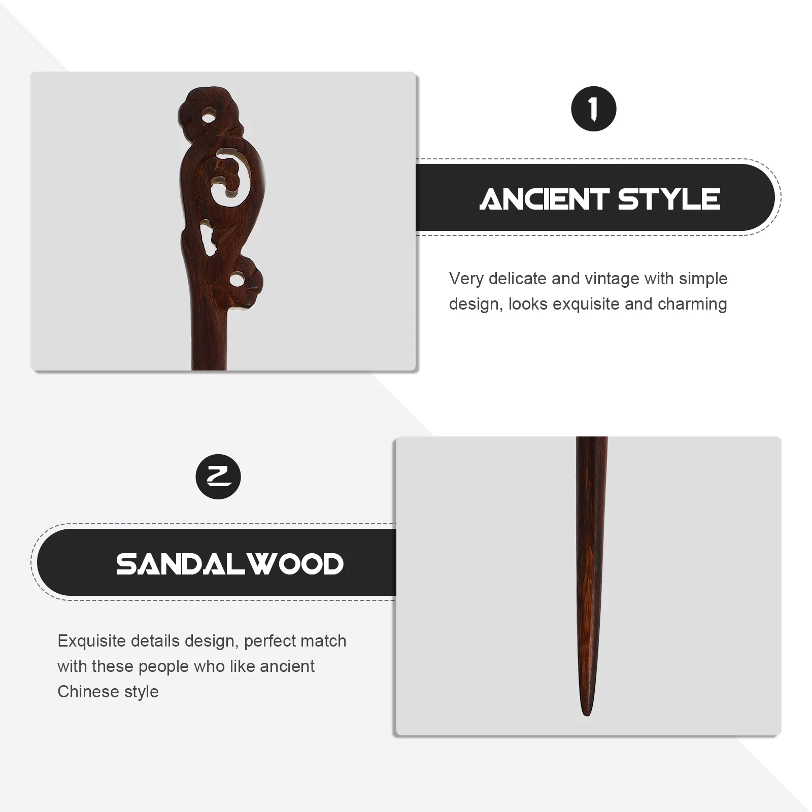 1pc Vintage Sandalwood Hair Chopstick Chinese Style Wooden Hairpin For Women Girls Hanfu Headdress Retro Hair Accessory
1pc Vintage Sandalwood Hair Chopstick Chinese Style Wooden Hairpin For Women Girls Hanfu Headdress Retro Hair Accessory