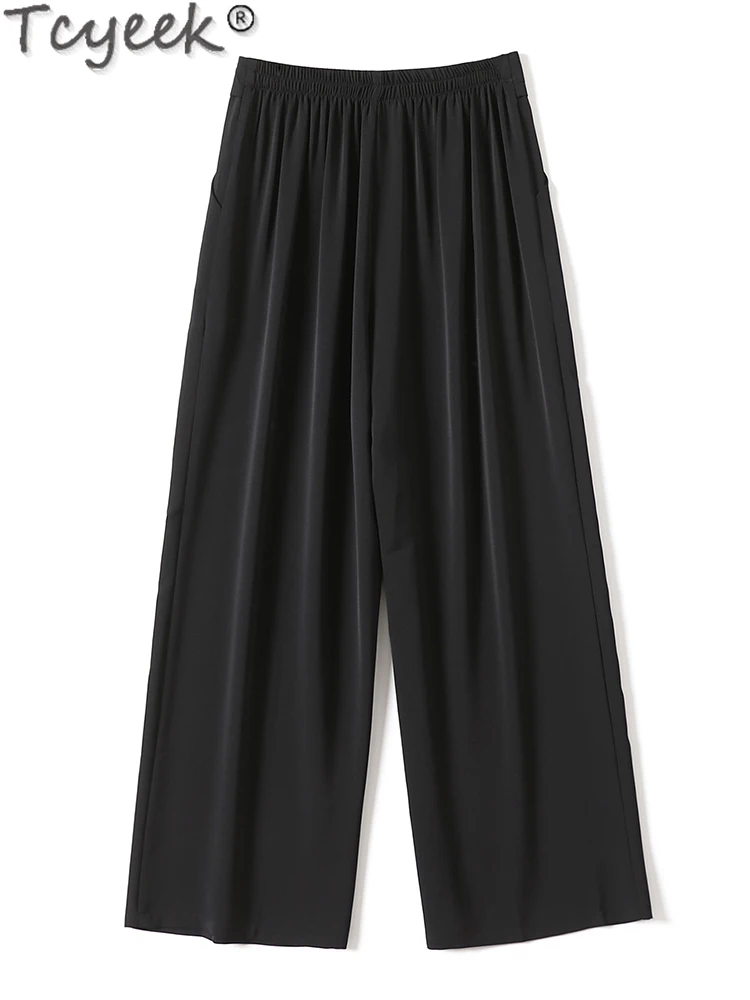 Tcyeek 92% Mulberry Silk Pants for Women Spring Summer Long Pants Women Clothes Fashion Casual Stright Pants Woman Trousers
Tcyeek 92% Mulberry Silk Pants for Women Spring Summer Long Pants Women Clothes Fashion Casual Stright Pants Woman Trousers