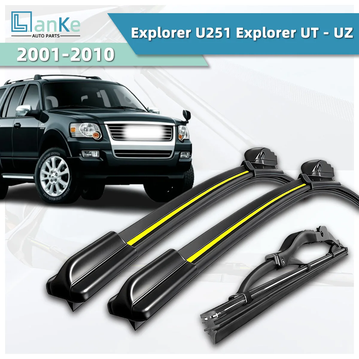 Suitable For Ford Explorer U251 Explorer UT - UZ (2001-2010) Car Wiper Natural Rubber Durable Front Windshield Two-Way Wiper
Suitable For Ford Explorer U251 Explorer UT - UZ (2001-2010) Car Wiper Natural Rubber Durable Front Windshield Two-Way Wiper