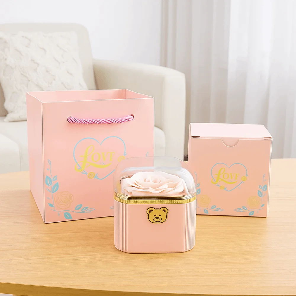 Fashion Cute Flip Necklace Box Romantic Automatic Surprise Jewelry Storage Box Dustproof Plastic Rotating Rose Box Mother's Day
Fashion Cute Flip Necklace Box Romantic Automatic Surprise Jewelry Storage Box Dustproof Plastic Rotating Rose Box Mother's Day