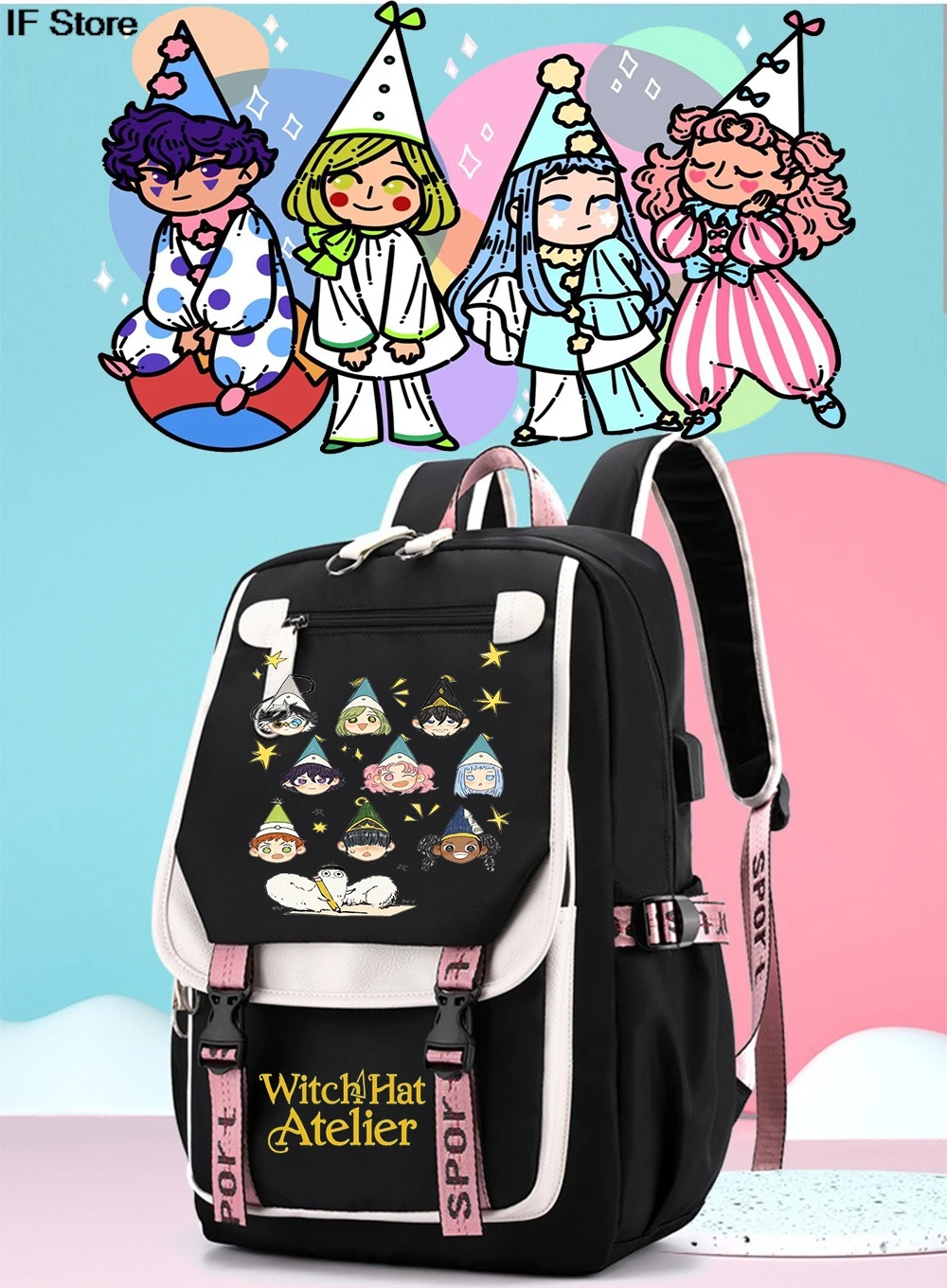 Witch Hat Atelier backpack Coco Qifrey Cosplay とんがりのアトリエ Boys girls y2k Man Women Computer Large Capacity print School Backpacks
Witch Hat Atelier backpack Coco Qifrey Cosplay とんがりのアトリエ Boys girls y2k Man Women Computer Large Capacity print School Backpacks