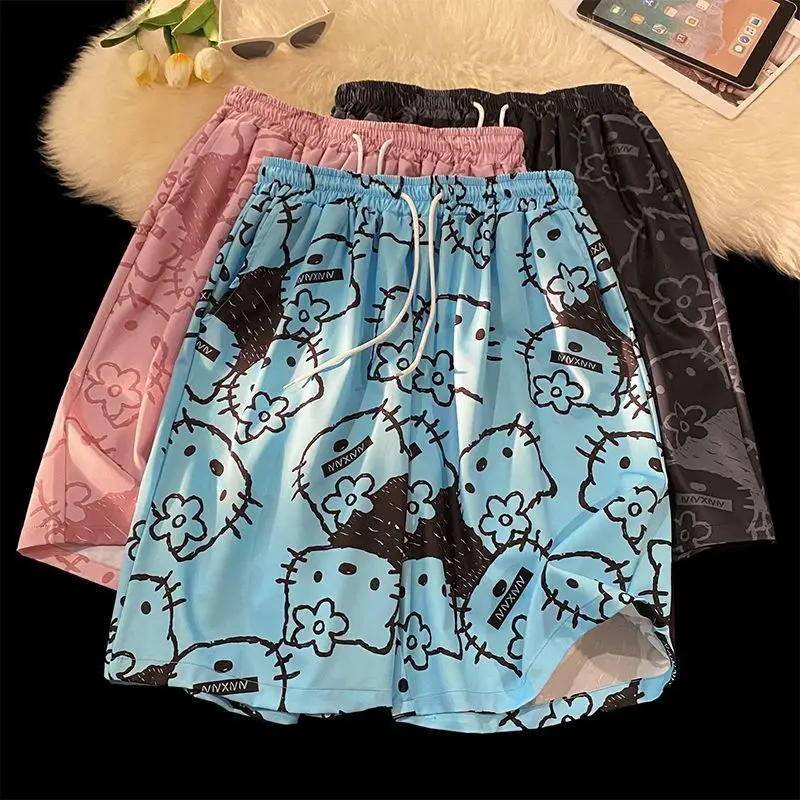 Ladies' Sleepy Pants Summer Hello Kitty Manga Drawstring Belt Pants Cute and Comfortable Pocket Beach Pants Y2K Fashion Shorts
Ladies' Sleepy Pants Summer Hello Kitty Manga Drawstring Belt Pants Cute and Comfortable Pocket Beach Pants Y2K Fashion Shorts