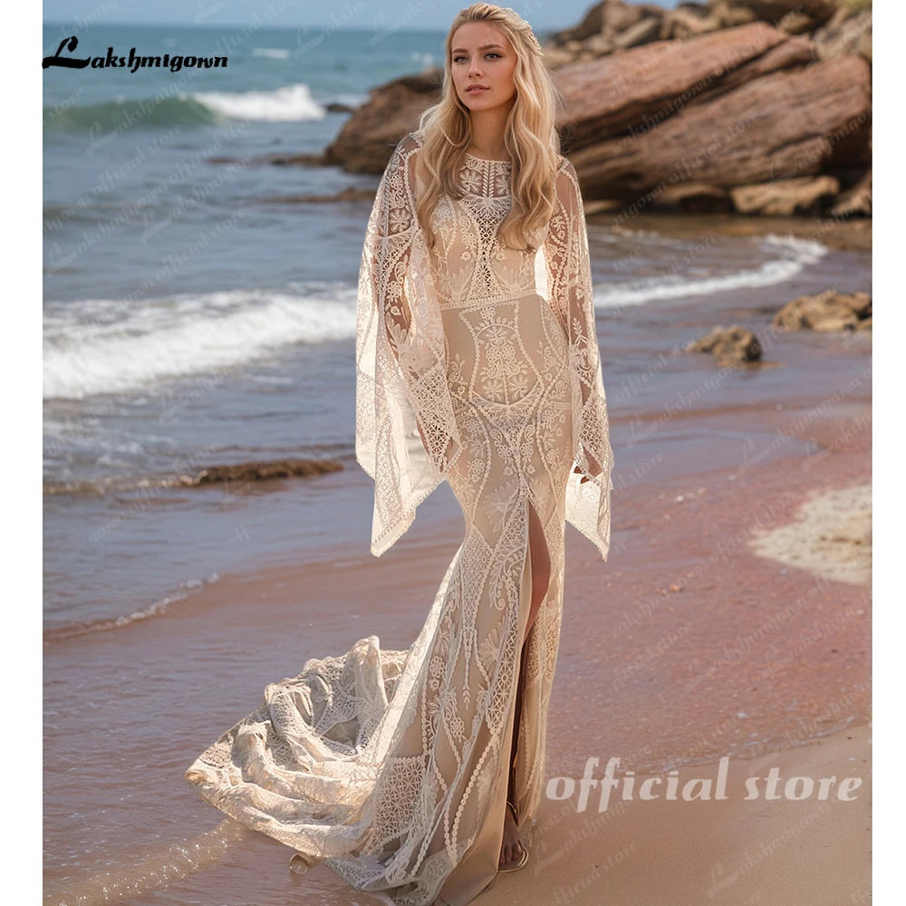 Lakshmigown Boho Свадебное платье русалки 2026 Шикарные кружевные свадебные платья с расклешенными рукавами Сексуальное платье с открытой спиной Vestido De Noiva по индивидуальному заказу
Lakshmigown Boho Свадебное платье русалки 2026 Шикарные кружевные свадебные платья с расклешенными рукавами Сексуальное платье с открытой спиной Vestido De Noiva по индивидуальному заказу