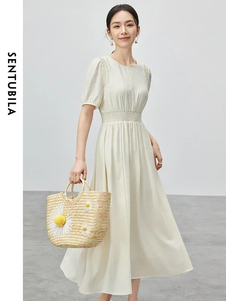 SENTUBILA Summer Long Dress Women 2025 Elegant Lady Smocked Waist Short Sleeve Holiday Vacation Dresses Female Clothes 142L54542
SENTUBILA Summer Long Dress Women 2025 Elegant Lady Smocked Waist Short Sleeve Holiday Vacation Dresses Female Clothes 142L54542