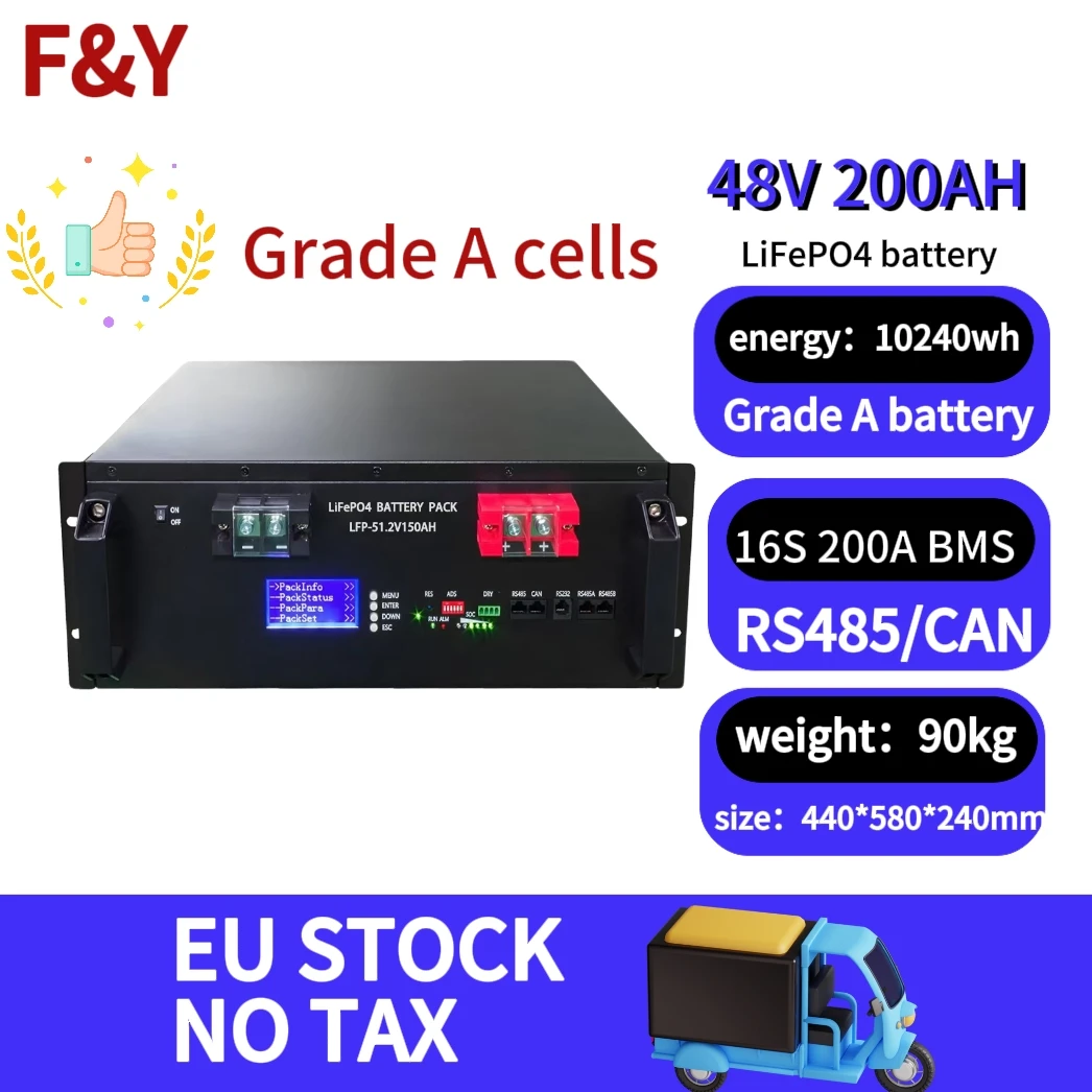 48V 100Ah 200Ah LiFePO4 Battery Pack 51.2V 120Ah 50Ah Lithium Battery 6000+ Cycles for Home RV Solar Off-Grid 48V LiFePO4 NO Tax
48V 100Ah 200Ah LiFePO4 Battery Pack 51.2V 120Ah 50Ah Lithium Battery 6000+ Cycles for Home RV Solar Off-Grid 48V LiFePO4 NO Tax