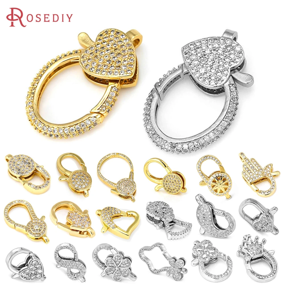 18K Gold Color Brass Zircon Necklaces Bracelets Connect Clasps High Quality Diy Jewelry Accessories Jewellery Making Materials
18K Gold Color Brass Zircon Necklaces Bracelets Connect Clasps High Quality Diy Jewelry Accessories Jewellery Making Materials