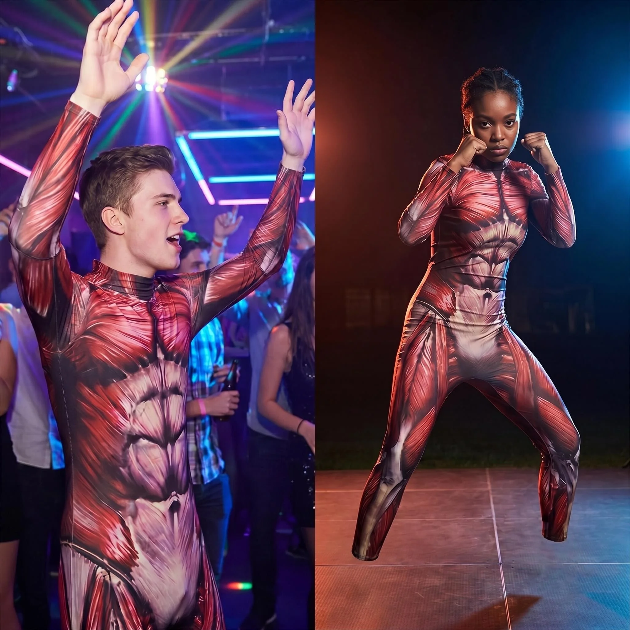 Unisex Adult 3D Realistic Muscle Print Zentai Full Bodysuit Halloween Horror Monster Cosplay Stretch Jumpsuit For Men Women
Unisex Adult 3D Realistic Muscle Print Zentai Full Bodysuit Halloween Horror Monster Cosplay Stretch Jumpsuit For Men Women