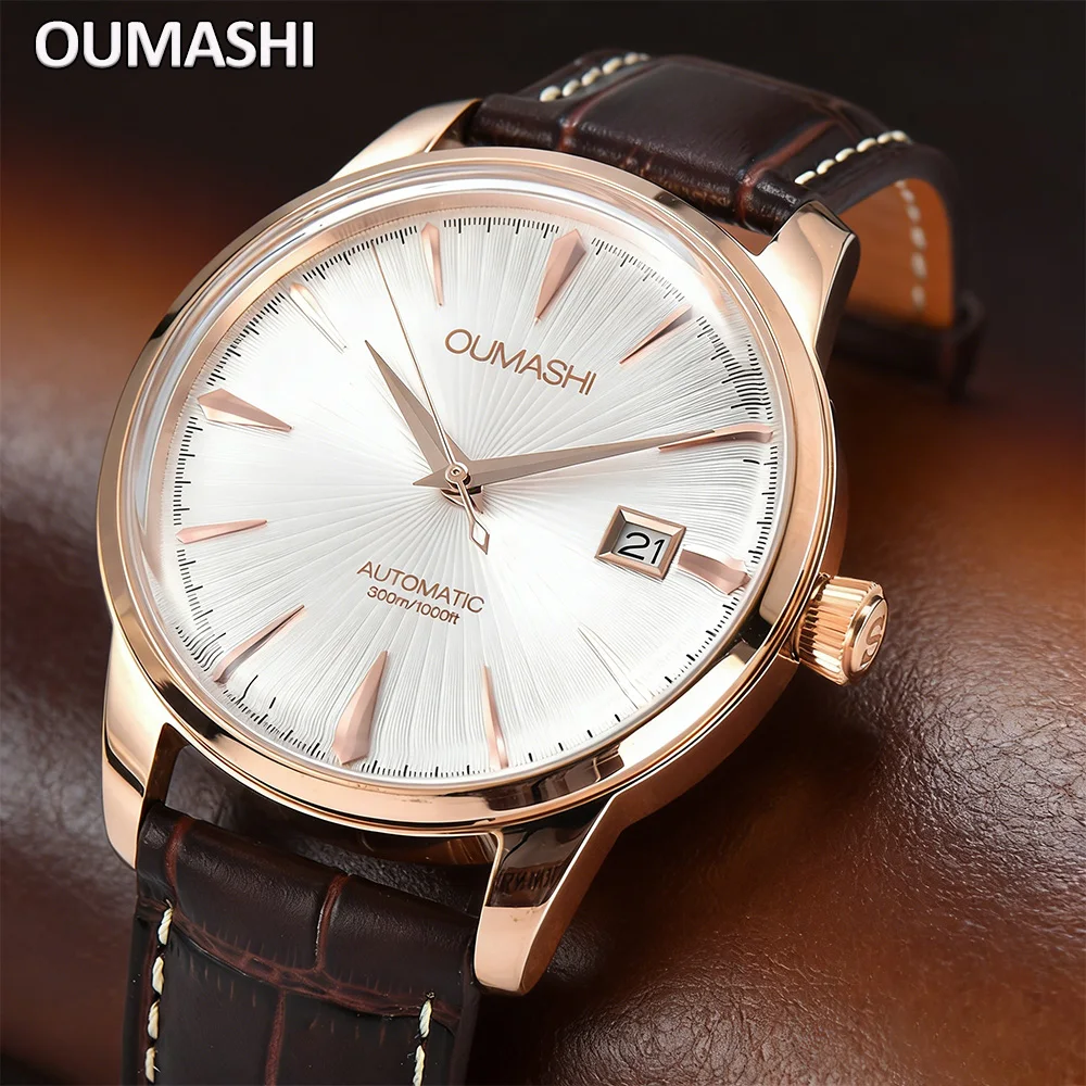 40mm NH35 Watch Cocktail Automatic Mechanical Watch High Quality Stainless Steel Double Dome Waterproof Case Leather Band Watch
40mm NH35 Watch Cocktail Automatic Mechanical Watch High Quality Stainless Steel Double Dome Waterproof Case Leather Band Watch