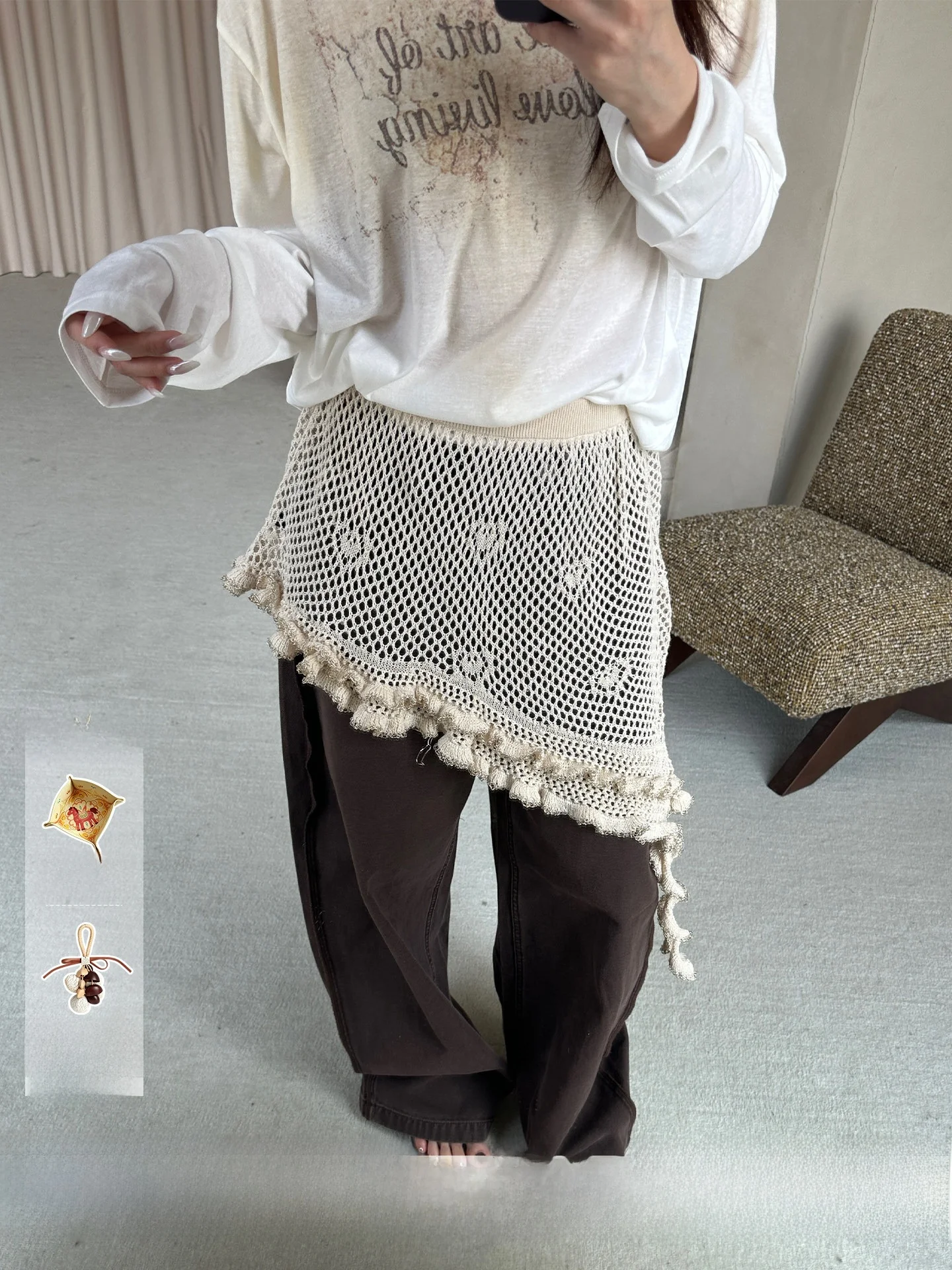 Brand Hand Hooked Lace Apron DEARSOCUTE Buy Hand Store Casual Style Women's Skirt Asymmetrical Hemline Daily Wear
Brand Hand Hooked Lace Apron DEARSOCUTE Buy Hand Store Casual Style Women's Skirt Asymmetrical Hemline Daily Wear