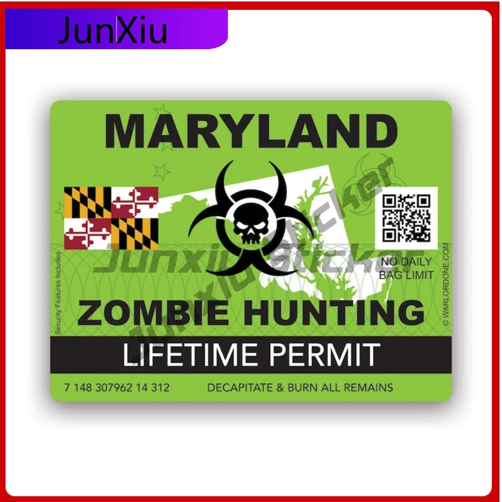 Zombie Maryland State Hunting Permit Sticker Cute Car Waterproof Vinyl Decal For Laptops Creative High Quality Unique Creative
Zombie Maryland State Hunting Permit Sticker Cute Car Waterproof Vinyl Decal For Laptops Creative High Quality Unique Creative