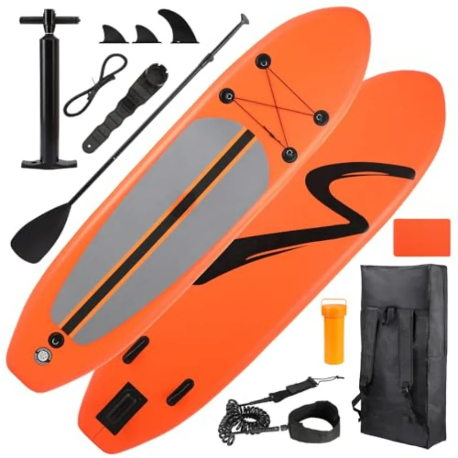Inflatable Stand Up Paddle Board for outdoor water sports, durable PVC material, blue-gray color, ultra-stable 3-fin design and
Inflatable Stand Up Paddle Board for outdoor water sports, durable PVC material, blue-gray color, ultra-stable 3-fin design and