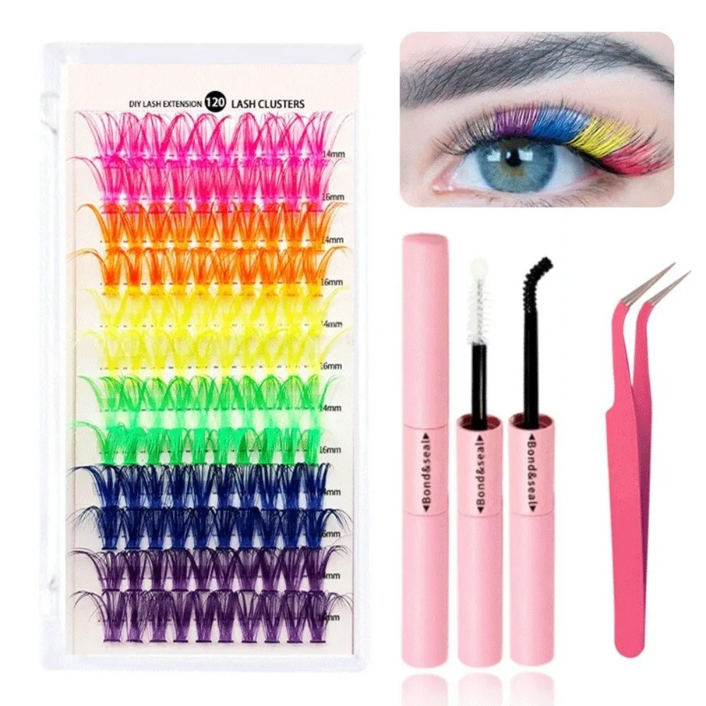 New 400pcs Set Cluster Eyelash Extensions Colorful Mix Length Lash Book with Tweezers Makeup Tool DIY Eyelashes Personal Use
New 400pcs Set Cluster Eyelash Extensions Colorful Mix Length Lash Book with Tweezers Makeup Tool DIY Eyelashes Personal Use