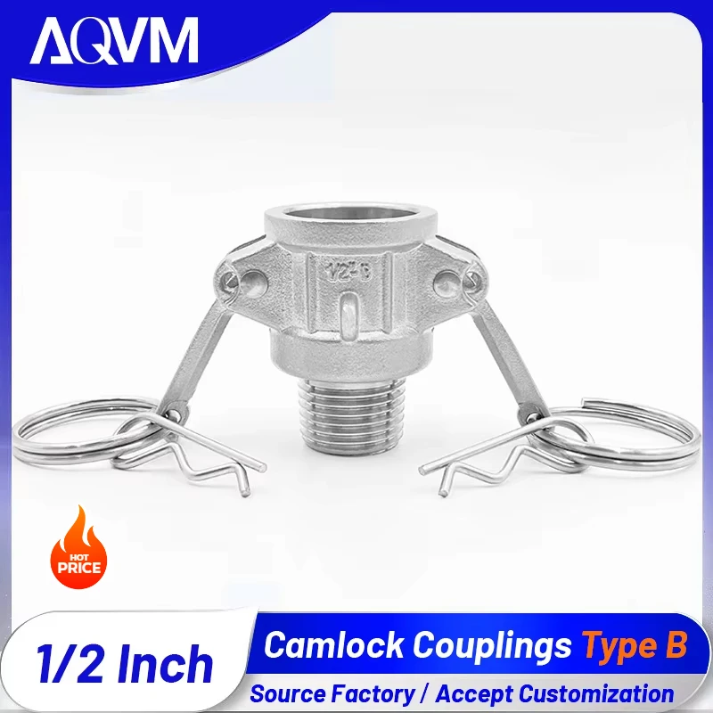 DN15 Type B Camlock Food Grade Coupling 1/2 Inch SS304 Sanitary Quick Connect for Home Brewing Dairy Pharma Equipment
DN15 Type B Camlock Food Grade Coupling 1/2 Inch SS304 Sanitary Quick Connect for Home Brewing Dairy Pharma Equipment