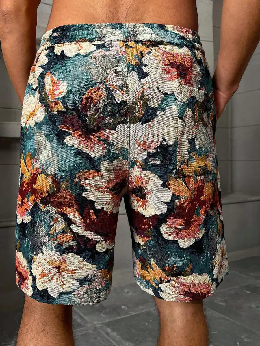Mens Casual Jacquard Floral Pattern Shorts For Vacation Beach Travel
Mens Casual Jacquard Floral Pattern Shorts For Vacation Beach Travel