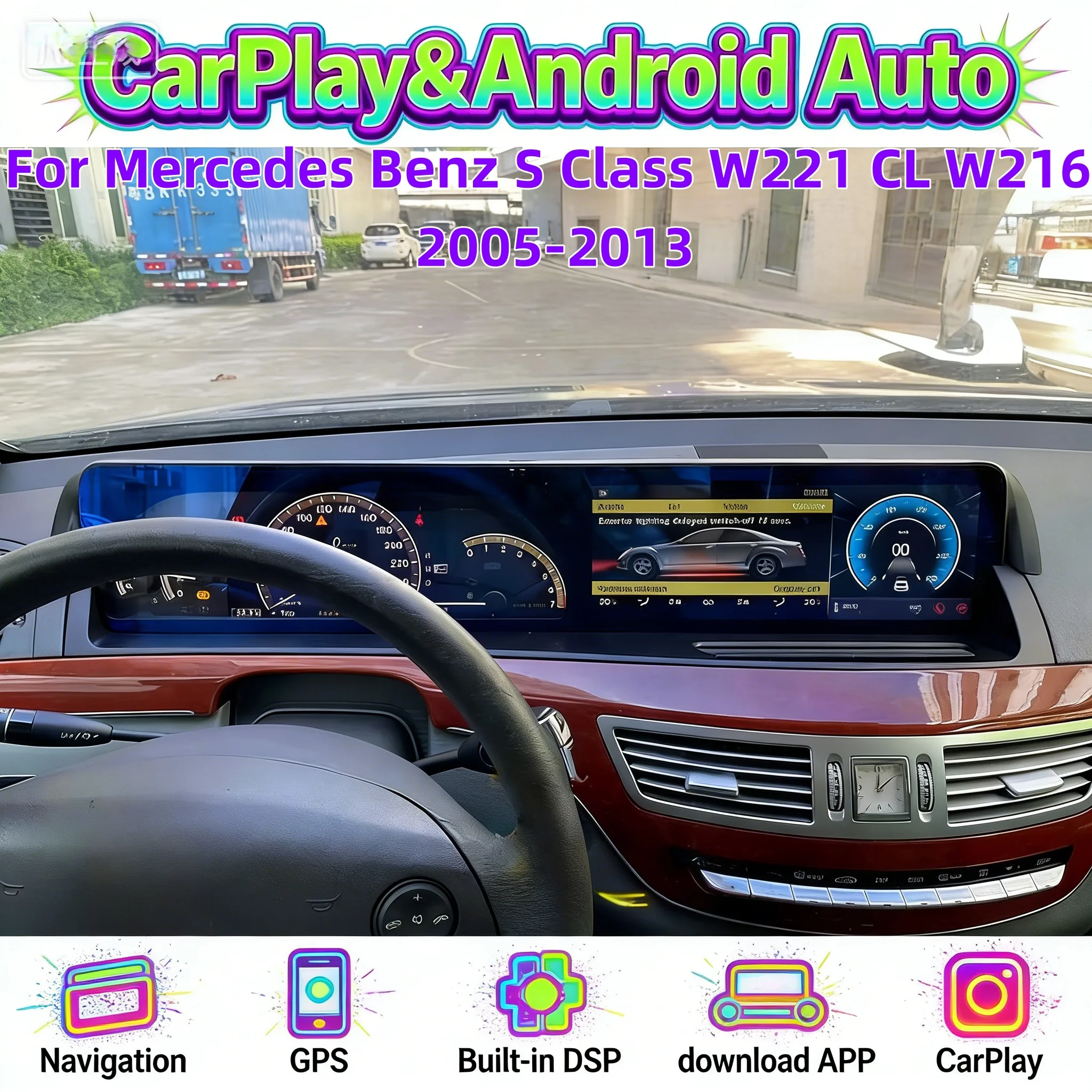 Multimedia Android Stereo For Mercedes Benz S Class W221 CL W216 2005-2013 Radio CarPlay Touch Screen GPS Navigation 4G WiFi
Multimedia Android Stereo For Mercedes Benz S Class W221 CL W216 2005-2013 Radio CarPlay Touch Screen GPS Navigation 4G WiFi