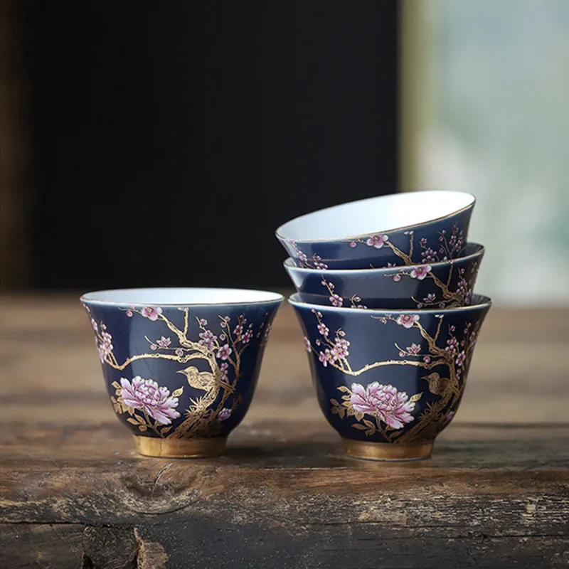 1 Pc Chinese Vintage Ceramic Tea Cup Handmade Flower and Bird Teacup Porcelain Tea Bowl Meditation Master Cup Household Teaware
1 Pc Chinese Vintage Ceramic Tea Cup Handmade Flower and Bird Teacup Porcelain Tea Bowl Meditation Master Cup Household Teaware