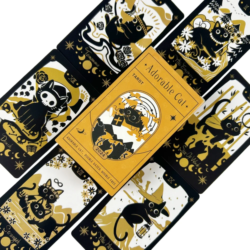 Adorable Cat Tarot Cards 78 Cards Deck Black Cat Tarot Deck Board Games Oracle Playing Cards Edition
Adorable Cat Tarot Cards 78 Cards Deck Black Cat Tarot Deck Board Games Oracle Playing Cards Edition