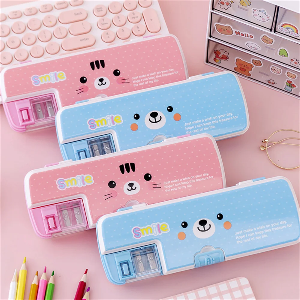 Fashion Double Side Layer Cartoon Sharpener Pencil Box Student Pencilcase School Office Supply Creative Stationery Pen Pouch
Fashion Double Side Layer Cartoon Sharpener Pencil Box Student Pencilcase School Office Supply Creative Stationery Pen Pouch