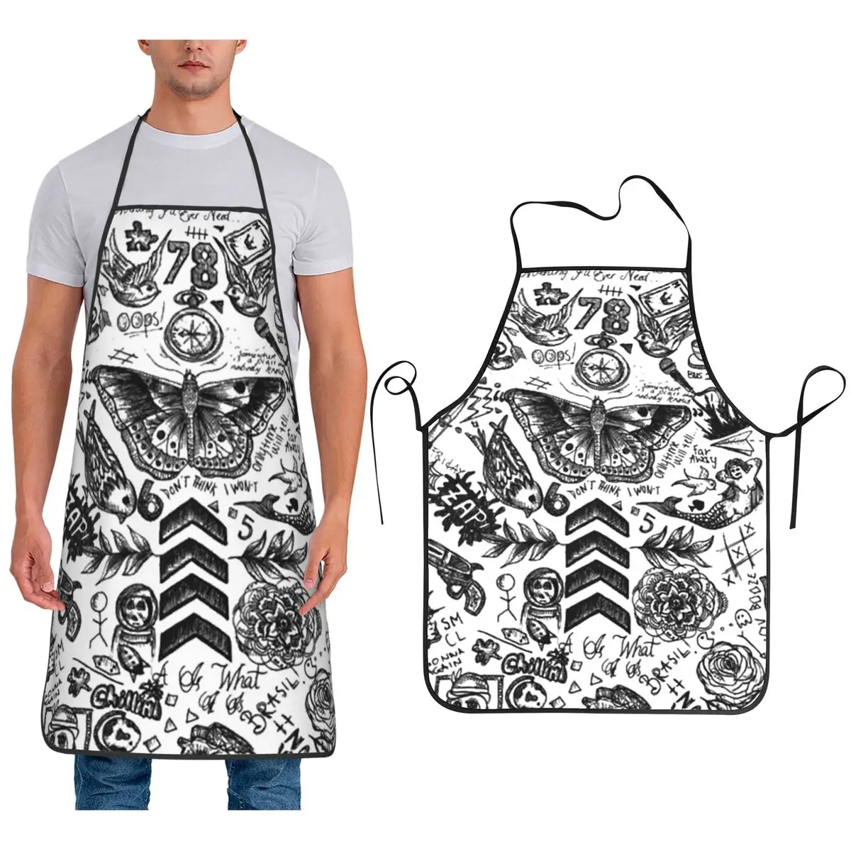 One Direction - Tattoos Aprons Chef Cooking Baking Tablier Sleeveless Bib Kitchen Cleaning Pinafore for Women Men Gardening
One Direction - Tattoos Aprons Chef Cooking Baking Tablier Sleeveless Bib Kitchen Cleaning Pinafore for Women Men Gardening