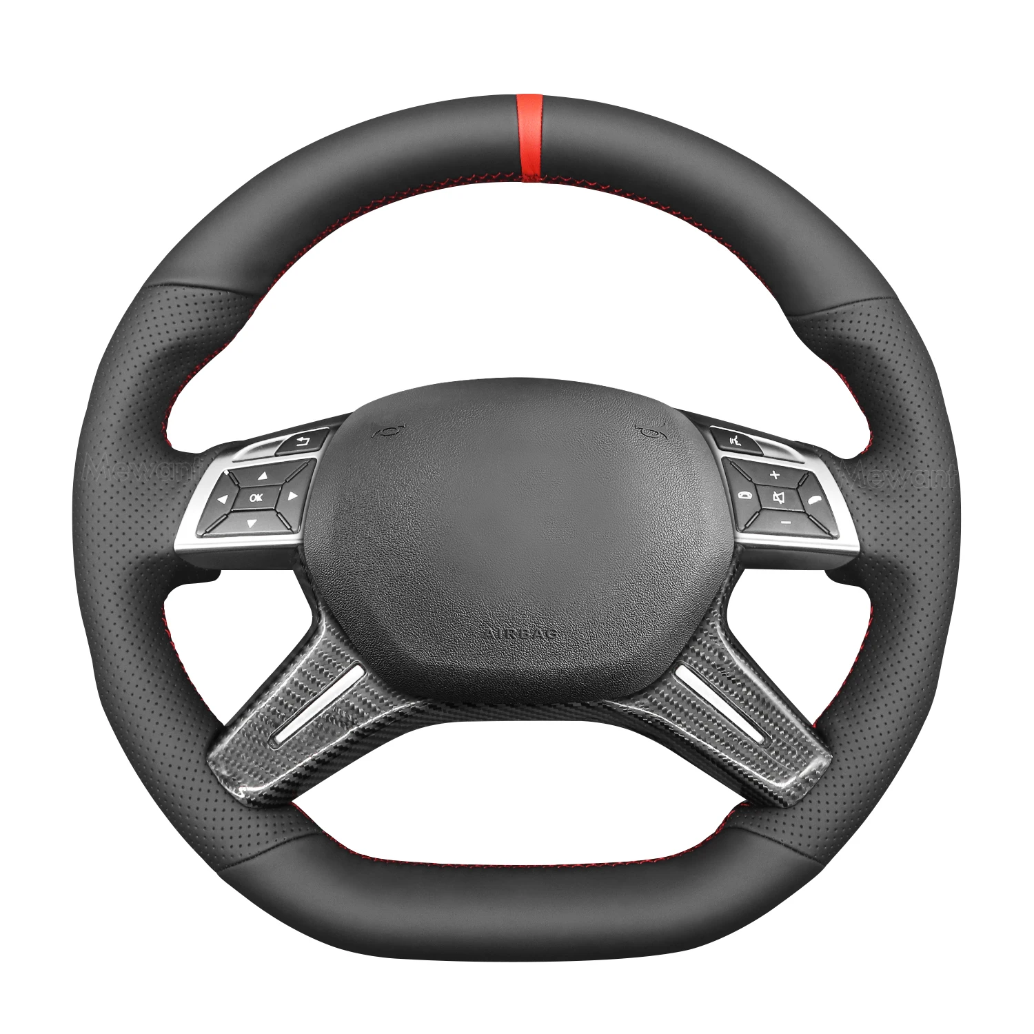 Mewant Customizable Steering Wheel Cover Black Artificial Leather Car for Mercedes-Benz GL 63 ML63 G63 G65 2012-2018
Mewant Customizable Steering Wheel Cover Black Artificial Leather Car for Mercedes-Benz GL 63 ML63 G63 G65 2012-2018