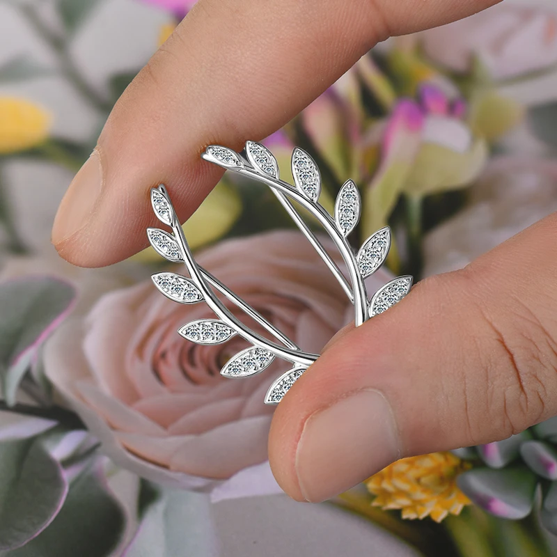 Anziw 0.44CTTW. Moissanite Earrings Climber for Women 925 Silver Fashion Leaf Shaped Stud Earrings Crawler Fine Jewelry Gifts
Anziw 0.44CTTW. Moissanite Earrings Climber for Women 925 Silver Fashion Leaf Shaped Stud Earrings Crawler Fine Jewelry Gifts