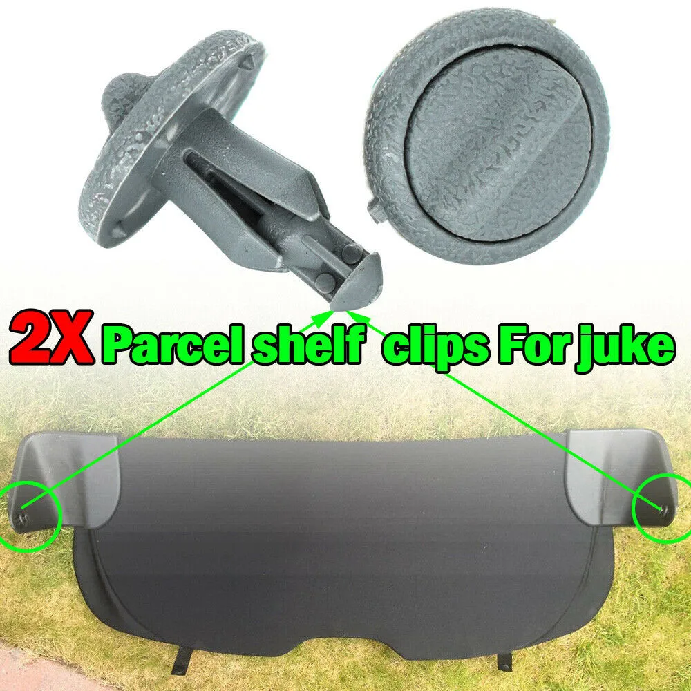 2pc Shelf Clips For Nissan Juke F15 Early type models 799161KA3A Plastic grey Rear Parcel Shelf Clips car Accessories
2pc Shelf Clips For Nissan Juke F15 Early type models 799161KA3A Plastic grey Rear Parcel Shelf Clips car Accessories