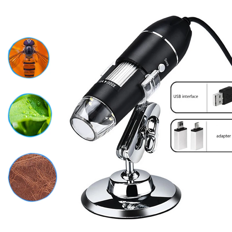 500X/1000X/1600X Type-C USB Digital Microscope Outdoor Portable Camera Microscope for Jewelry Appraisal For Cell Phone Repair
500X/1000X/1600X Type-C USB Digital Microscope Outdoor Portable Camera Microscope for Jewelry Appraisal For Cell Phone Repair