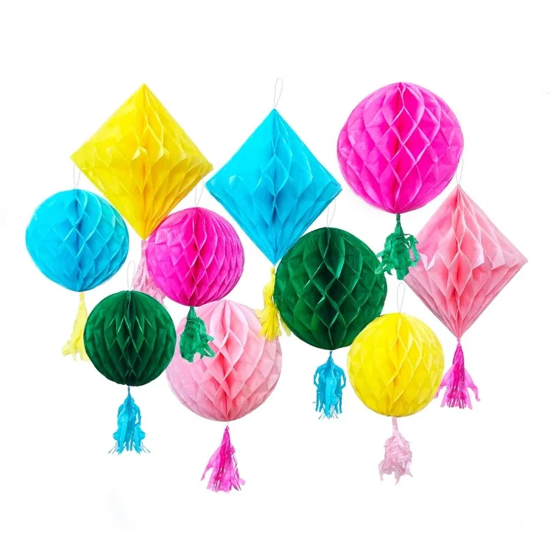 Honeycomb with Tassels Decorations, Packed Party 'Hang up The Fun', Party Decorations, 10 Pieces
Honeycomb with Tassels Decorations, Packed Party 'Hang up The Fun', Party Decorations, 10 Pieces