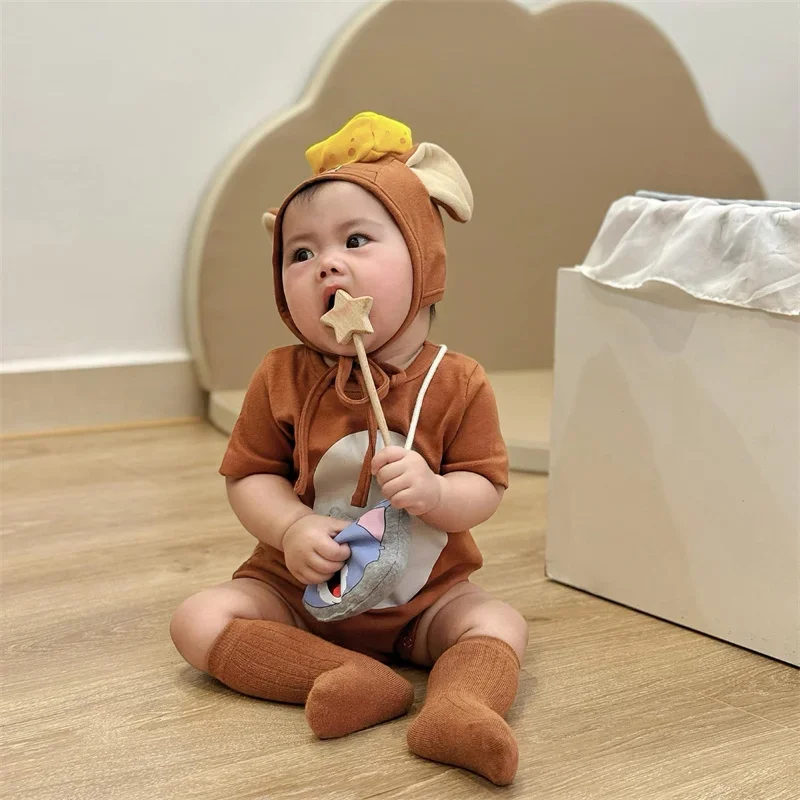 Funny Cartoon Baby Clothes Romper Boys Girls Lovely umpsuits Summer Cotton Pullover Onesie Outfit Playsuit With Hat +Bag 3pcs
Funny Cartoon Baby Clothes Romper Boys Girls Lovely umpsuits Summer Cotton Pullover Onesie Outfit Playsuit With Hat +Bag 3pcs
