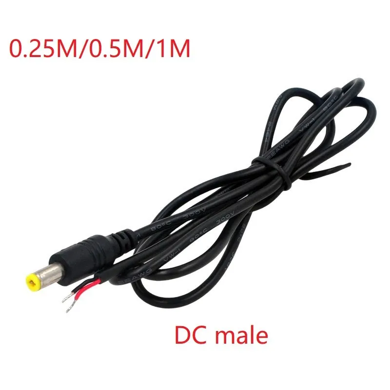 0.25M/0.5M/1M 12V DC Male Connector Power Supply Cord Extension Cable for CCTV LED Strip Light Adapter 22AWG Wire 5.5*2.1mm B5
0.25M/0.5M/1M 12V DC Male Connector Power Supply Cord Extension Cable for CCTV LED Strip Light Adapter 22AWG Wire 5.5*2.1mm B5