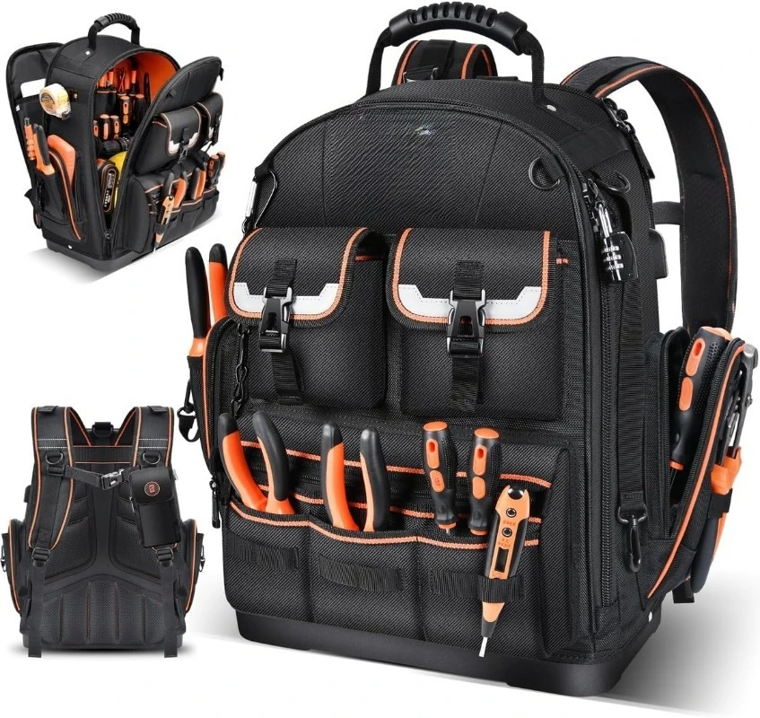 Backpack Bag - Tool Backpack Heavy Duty Organizer, Water-resistant HVAC Tool Backpack Electrician Tool Box with
Backpack Bag - Tool Backpack Heavy Duty Organizer, Water-resistant HVAC Tool Backpack Electrician Tool Box with