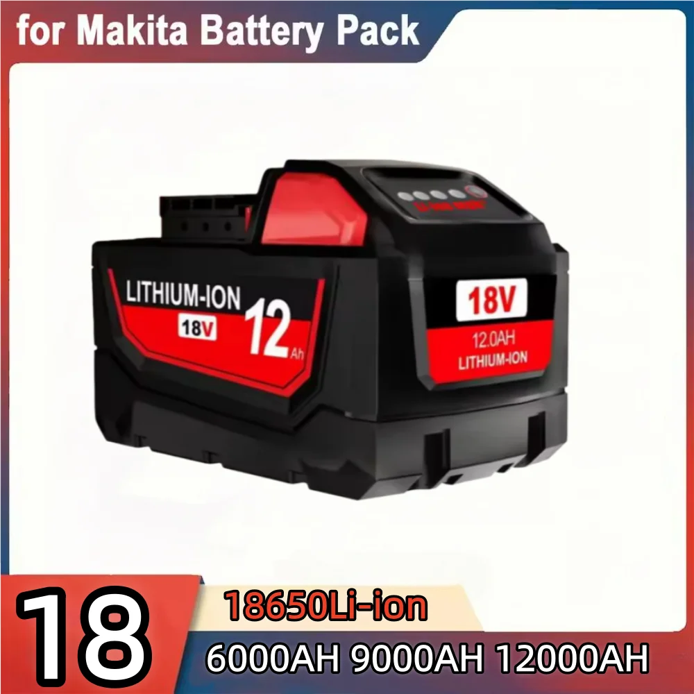 Para Milwaukee M1818V 6000mAH/9000mAH reemplazopara batería de ionesdelitio Milwaukee M18B5 XC48-11-181548-11-18502604-222604-20 
Para Milwaukee M1818V 6000mAH/9000mAH reemplazopara batería de ionesdelitio Milwaukee M18B5 XC48-11-181548-11-18502604-222604-20