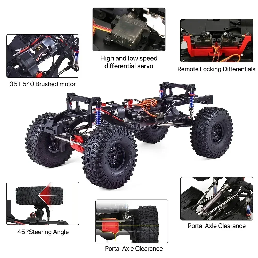 RC 313mm 2-Speed Transmission Chassis Frame with Differential Portal Axle for Trxs TRX-4 1/10 RC Car DIY Parts
RC 313mm 2-Speed Transmission Chassis Frame with Differential Portal Axle for Trxs TRX-4 1/10 RC Car DIY Parts