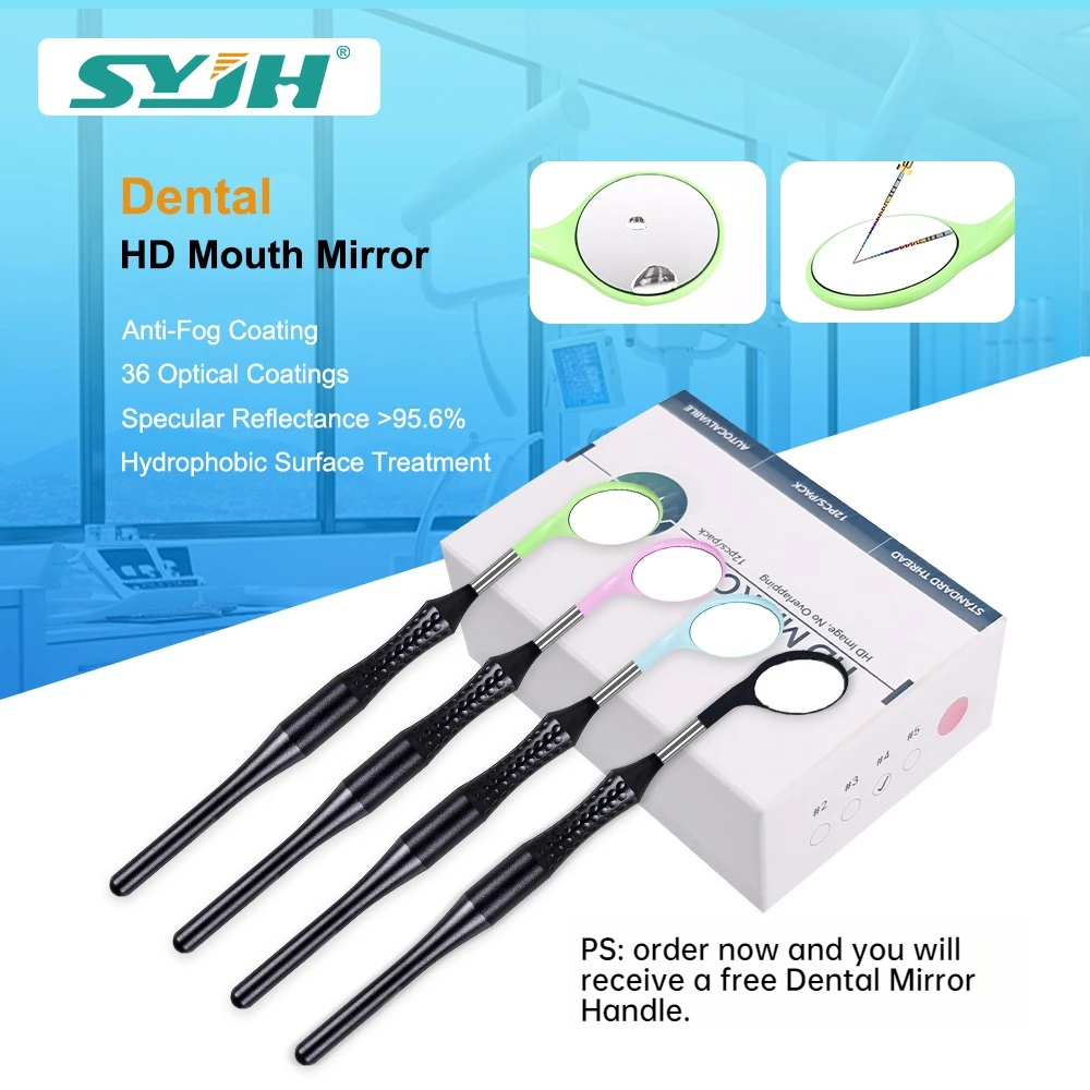 12Pcs/Set+Metal Handle Dental Replaceable Ultra-clear Mouth Mirrors Anti-fog Mirror Autoclavable for Teeth Exam Oral Reflector
12Pcs/Set+Metal Handle Dental Replaceable Ultra-clear Mouth Mirrors Anti-fog Mirror Autoclavable for Teeth Exam Oral Reflector