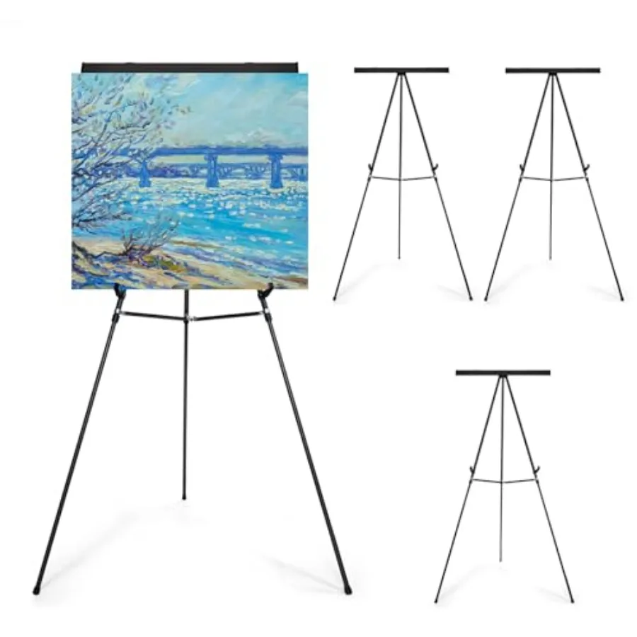 Boardroom aluminum flip chart display easel stand with adjustable floor for whiteboard, paper pads, signage; 63 1/2'' high, bla
Boardroom aluminum flip chart display easel stand with adjustable floor for whiteboard, paper pads, signage; 63 1/2'' high, bla