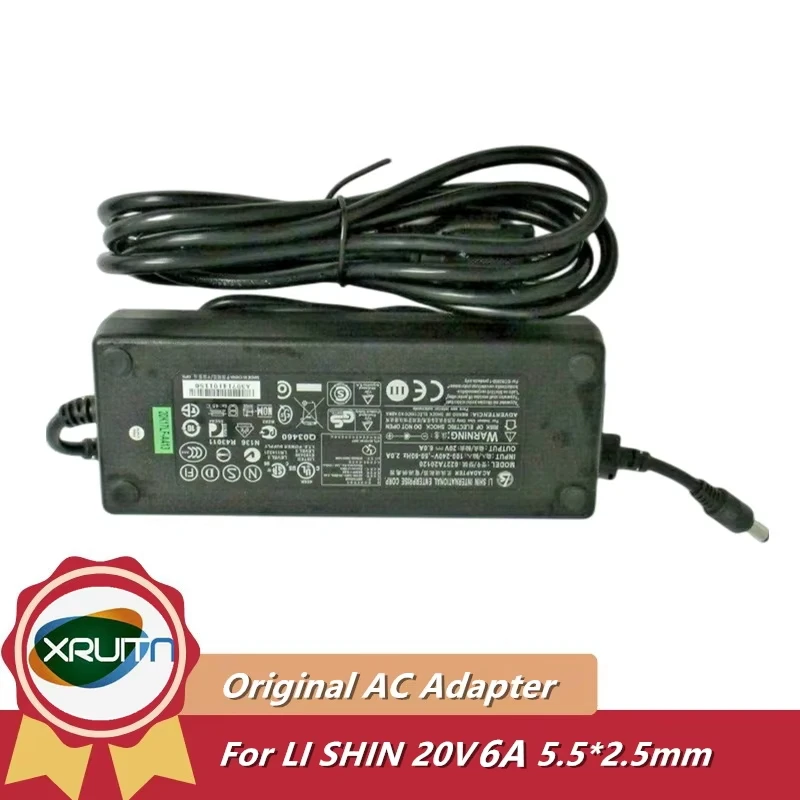 Оригинальное зарядное устройство для ноутбука Li Shin 0227A20120, 20 В, 6 А, 5,5/2,5 мм, 120 Вт, блок питания
Оригинальное зарядное устройство для ноутбука Li Shin 0227A20120, 20 В, 6 А, 5,5/2,5 мм, 120 Вт, блок питания