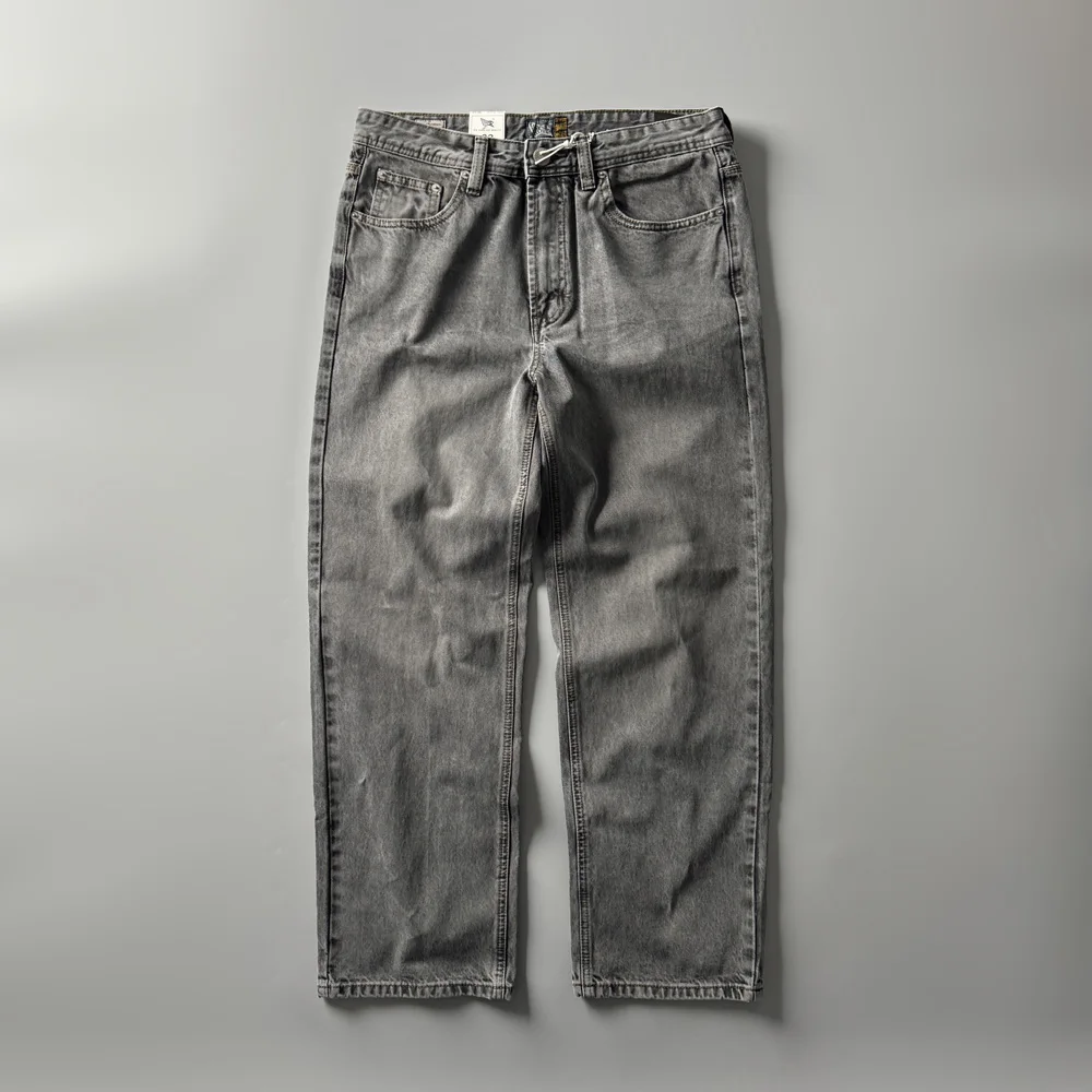 American Retro Waed Loose Straight Leg Denim Jeans Coal Miner Workwear Spring Autumn Bla ey Youth Casual mid Waist
American Retro Waed Loose Straight Leg Denim Jeans Coal Miner Workwear Spring Autumn Bla ey Youth Casual mid Waist