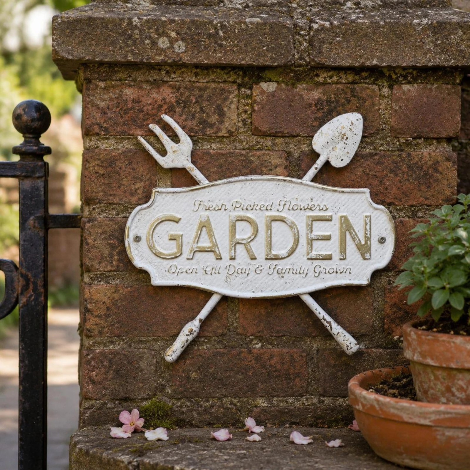 Rustic Metal Garden Sign Distressed Finish Garden Wall Sign Metal Wall Plaque Easy to Hang Home Decoration Lightweight
Rustic Metal Garden Sign Distressed Finish Garden Wall Sign Metal Wall Plaque Easy to Hang Home Decoration Lightweight