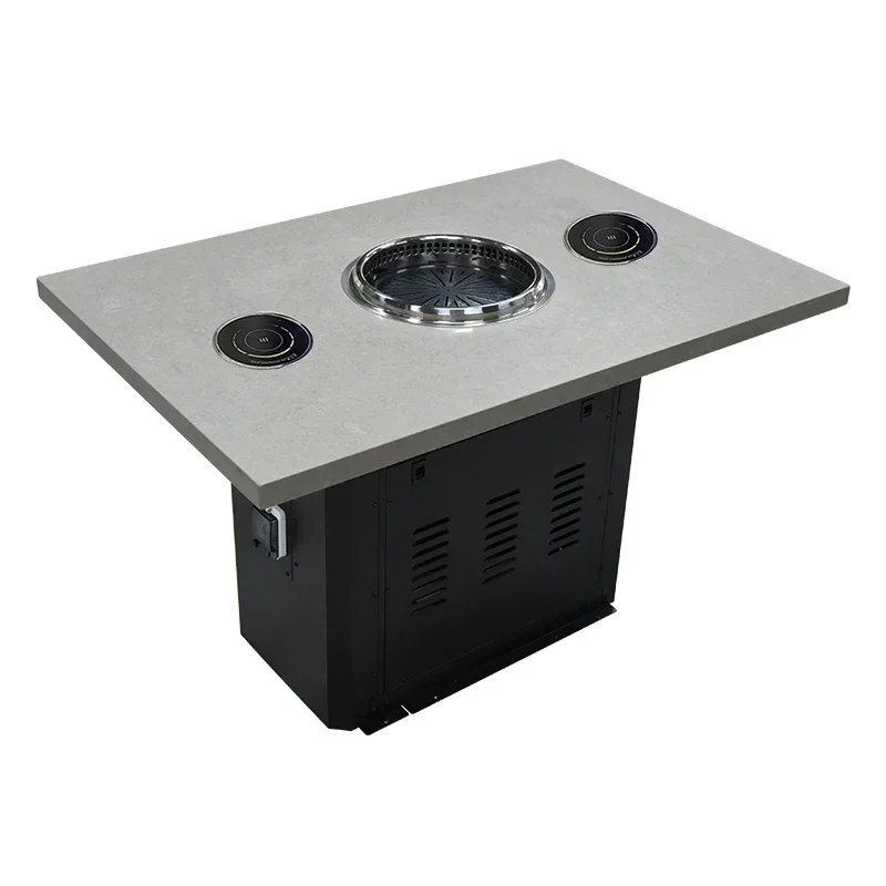 Smokeless hotpot table Exclusive customization Slate table top Commercial hotpot restaurant multifunctional dining table
Smokeless hotpot table Exclusive customization Slate table top Commercial hotpot restaurant multifunctional dining table