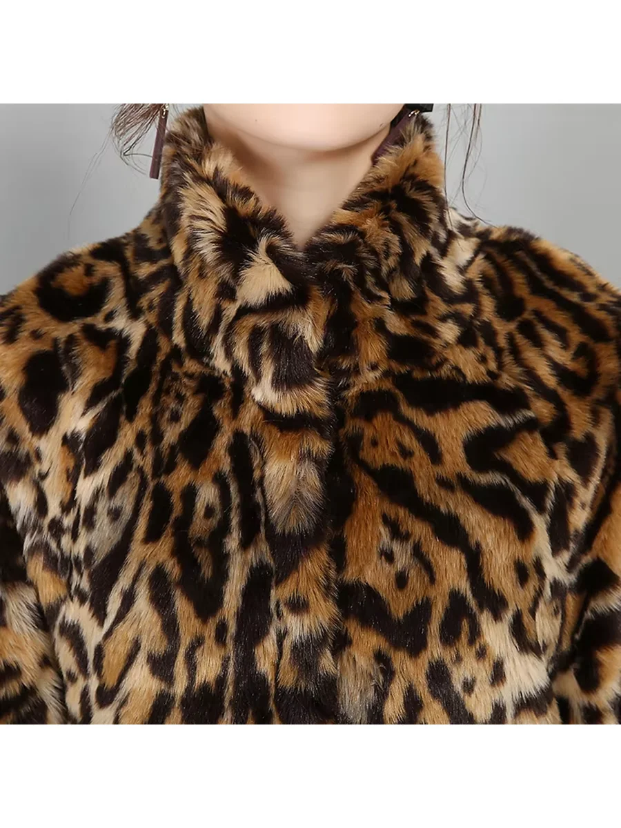 Nerazzurri Autumn Winter Long Thick Warm Colorful Leopard Print Fluffy Faux Fur Coat Women Stand Collar Luxury Furry Overcoat
Nerazzurri Autumn Winter Long Thick Warm Colorful Leopard Print Fluffy Faux Fur Coat Women Stand Collar Luxury Furry Overcoat