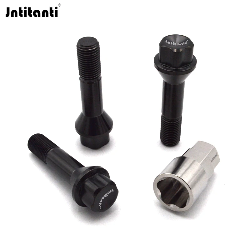 Jntitanti wheel parts accessories cone seat anti-theft Gr.5 titanium hub bolt wheel bolt M14*1.5*52mm for Ferrari racing car
Jntitanti wheel parts accessories cone seat anti-theft Gr.5 titanium hub bolt wheel bolt M14*1.5*52mm for Ferrari racing car