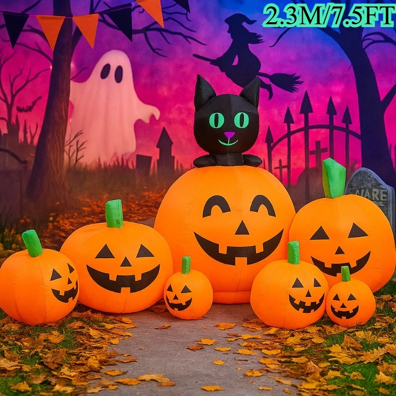 7,5 футов тыквенный кот, надувная игрушка, праздничное украшение для вечеринки, встроенные светодиодные фонари, украшение на Хэллоуин, уличный сад, двор, газон, декор
7,5 футов тыквенный кот, надувная игрушка, праздничное украшение для вечеринки, встроенные светодиодные фонари, украшение на Хэллоуин, уличный сад, двор, газон, декор