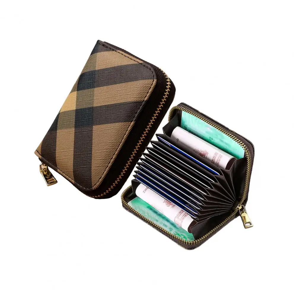 Card Holder Geometric Pattern Retro Style with Zipper Closure Multiple Card Slots for Id Credit Cards Organ 
Card Holder Geometric Pattern Retro Style with Zipper Closure Multiple Card Slots for Id Credit Cards Organ