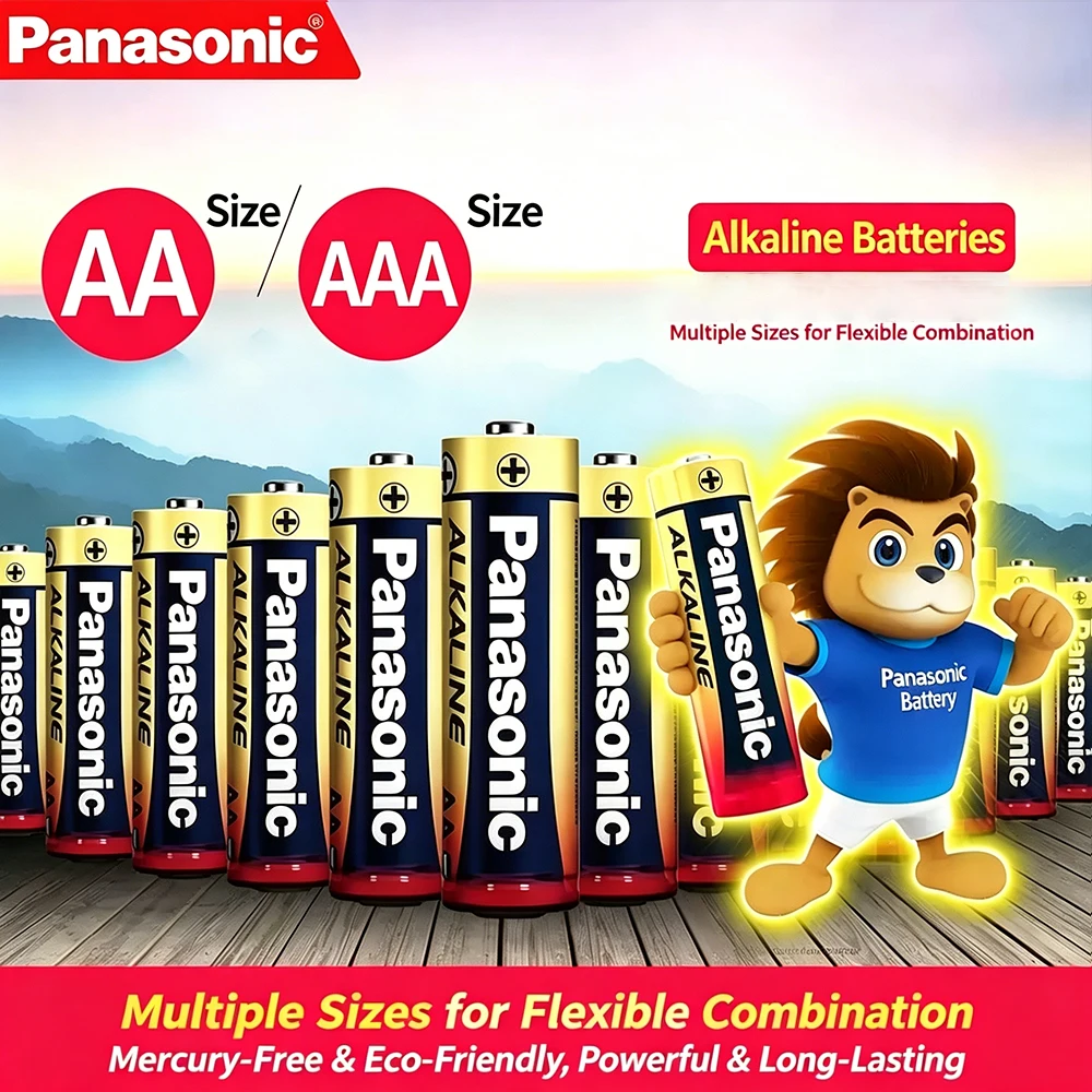 Panasonic Alkaline Batteries AA AAA 1.5V LR6 LR03 2-60PCS Long Lasting Mercury Free Disposable Dry Battery for Toys Remote Contr
Panasonic Alkaline Batteries AA AAA 1.5V LR6 LR03 2-60PCS Long Lasting Mercury Free Disposable Dry Battery for Toys Remote Contr