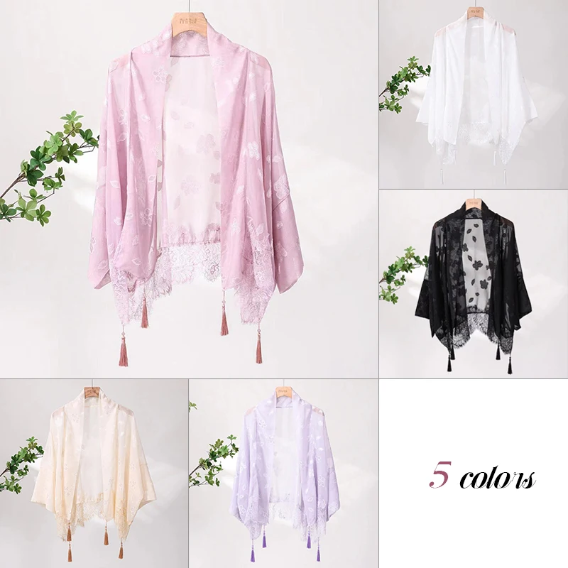La Chapelle New Chinese Sle Lace Trim oulder awl Women Summer New Outerwear Cardigan Loose Fit ort Length Nylon
La Chapelle New Chinese Sle Lace Trim oulder awl Women Summer New Outerwear Cardigan Loose Fit ort Length Nylon