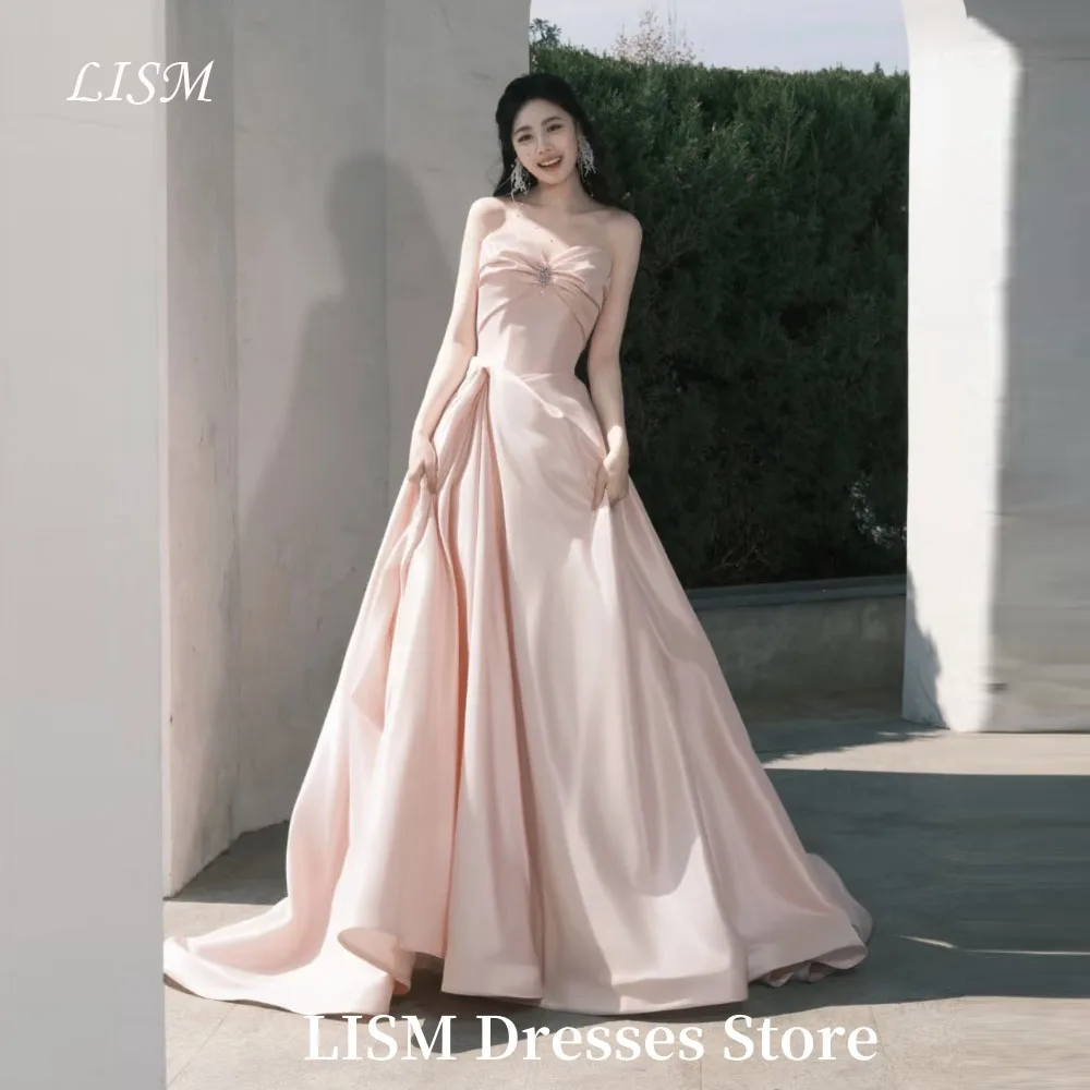 LISM Sweet A-Line Korea Wedding Dresses Sleeveless Silk Satin Floor Length Elegant Bridal Gowns 웨딩드레스 Customized Corsets
LISM Sweet A-Line Korea Wedding Dresses Sleeveless Silk Satin Floor Length Elegant Bridal Gowns 웨딩드레스 Customized Corsets